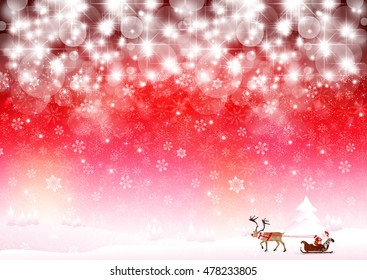 Christmas snow landscape background