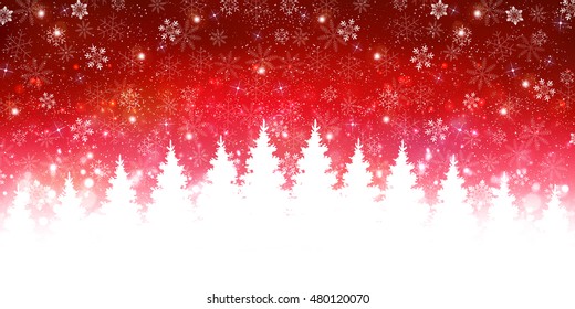 Christmas snow landscape background