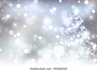 Christmas snow landscape background