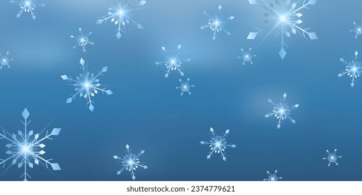 Fondo de la luz del paisaje de la nieve navideña