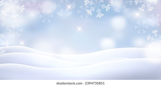 Christmas Snow Landscape Winter Background
