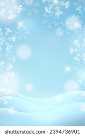 Fondo de invierno del paisaje de nieve navideña
