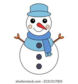 Navidades Hombre de nieve ilustración de Arte vectorial 