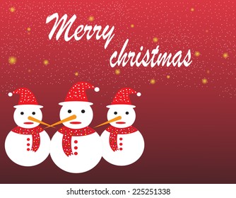 Christmas and snow man vector design