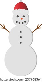 Diseño vectorial del hombre de nieve navideño
