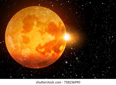 Christmas Snow Moon background
