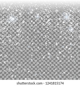 Christmas snow on a isolated background, stylish design