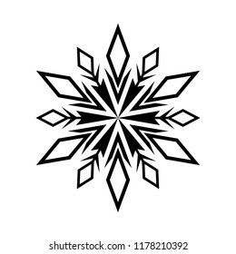 Christmas Snow Ornament Icon illustration vector