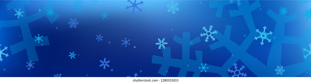 Christmas Snow Pattern. Winter Holiday Background with Falling Snowflakes for Web, Banner, Card. Trendy Festive Pattern with Snowflakes Various Sizes and Shapes. Vector Texture.