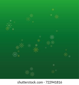 Christmas snow powder background of a random scatter snowflakes on a green background. Snow explosion. Ice storm.
