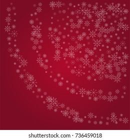 Christmas snow powder background of a random scatter on a red background.