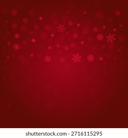 Weihnachtsschneerot, Hintergrund. Winter Schneeflocken subtilen Rahmen, Grußkarte, Party-Event Dekoration. Silvester Feiertage Gutschein Hintergrund. Noel Vektorgrafik