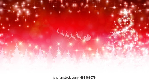Christmas snow Santa background