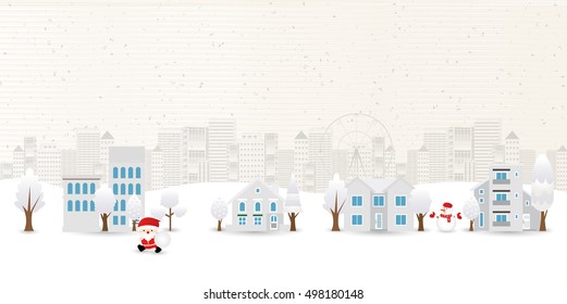 Christmas snow Santa background