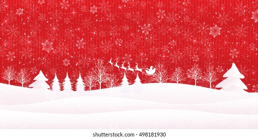 Christmas snow Santa background