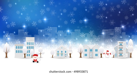 Christmas snow Santa background