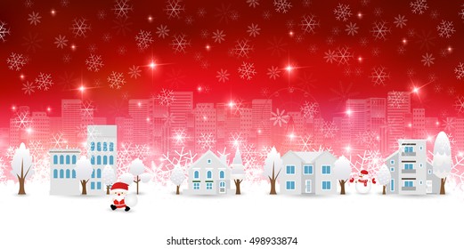 Christmas snow Santa background