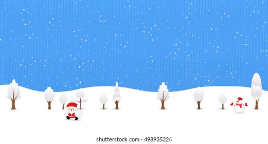 Christmas snow Santa background