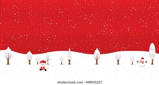 Christmas snow Santa background