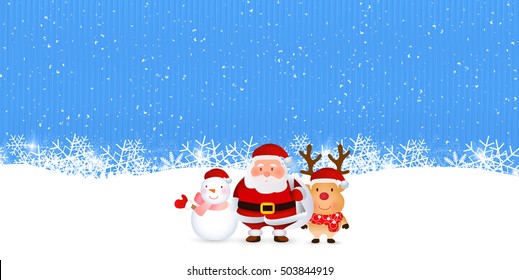 Christmas snow Santa background