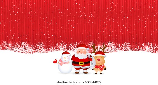 Christmas snow Santa background
