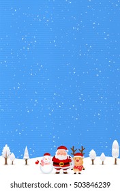 Christmas snow Santa background