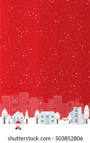 Christmas snow Santa background