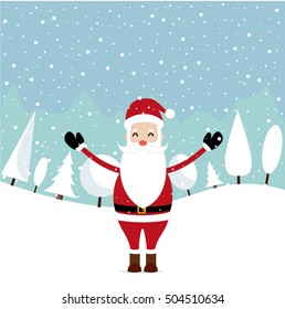 Christmas snow Santa background. Santa  Claus. New YEARS. 