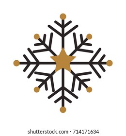 christmas snow snowflake winter decoration golden