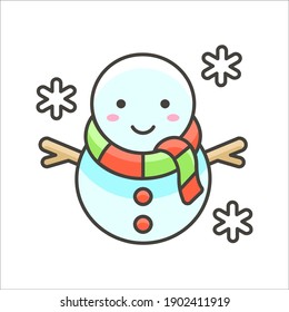 Christmas snow snowman winter icon