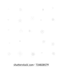 Christmas snow splash background of a random scatter snowflakes isolated on white. Snow explosion. Ice storm.