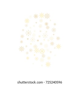 Christmas snow splash background of a random scatter snowflakes isolated on white. Snow explosion. Ice storm.