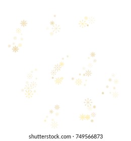 Christmas snow splash background of a random scatter snowflakes isolated on white. Snow explosion. Ice storm.