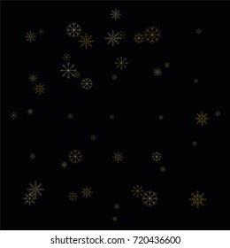 Christmas snow spray background of a random scatter snowflakes isolated on black. Snow explosion. Ice storm.
