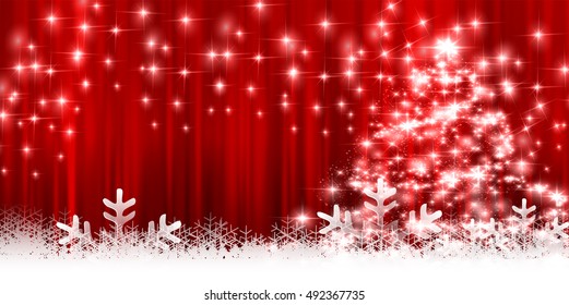 Christmas snow star background