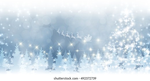 Christmas snow star background