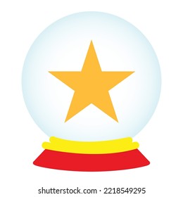 Christmas snow star vector icon