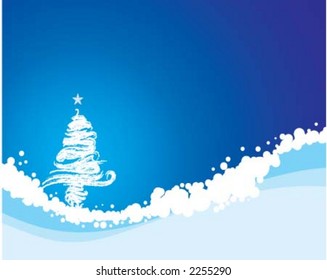 Christmas snow tree