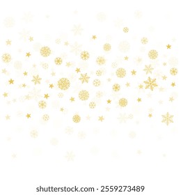 Christmas snow vector background. Falling snowflakes transparent decoration. New Year Holidays greeting card backdrop.