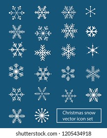 Christmas snow vector icon set design 