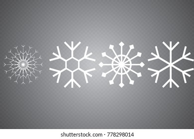 Christmas snow vector icon set