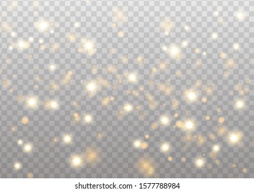 Christmas snow vector illustration. Falling snowflakes on transparent background.Falling white snow on transparent background.