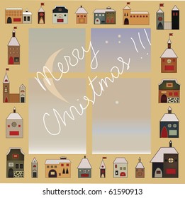 christmas snow window card