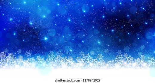 Christmas snow Winter background