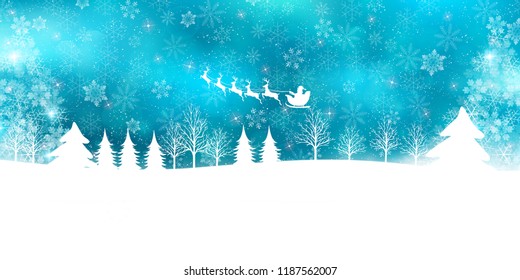 Christmas snow Winter background