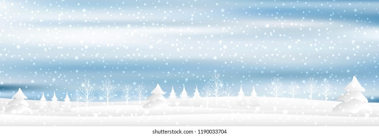 Christmas snow Winter background