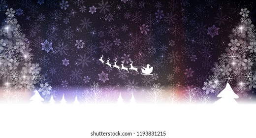 Christmas snow Winter background