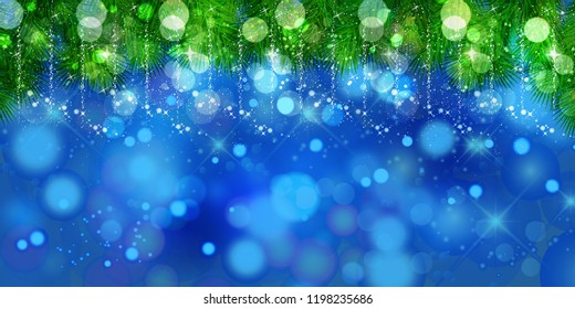 Christmas snow Winter background