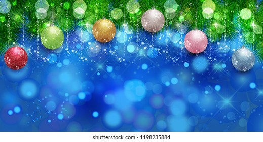 Christmas snow Winter background