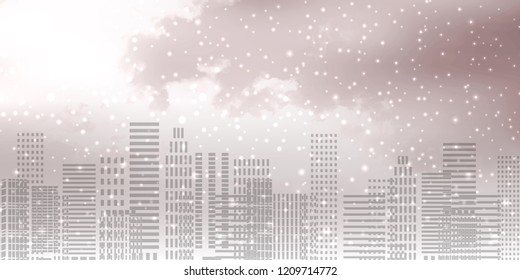 Christmas snow Winter background